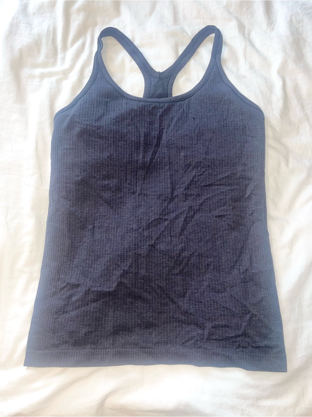 Lululemon Athletica Women's Dark Grey Ribbed Racerback Tank Top